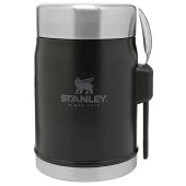 Stanley Klasik Paslanmaz Çelik Yemek Termosu Kaşıklı 0,40 LT - Matte Black Pebble - 1