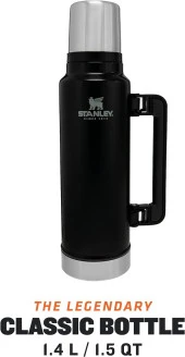 Stanley Klasik Vakumlu Paslanmaz Çelik Termos 1.4 LT The Legendary Classic Bottle 1.4L - Matte Black Pebble - 2