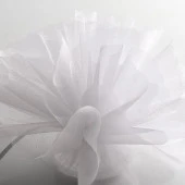 27 METREX70 CM BEYAZ SÜSLEME TÜLÜ BEYAZ TÜL ARABA ÇİÇEK DÜĞÜN DEKOR TÜL WHİTE DECORATION TULLE - 1