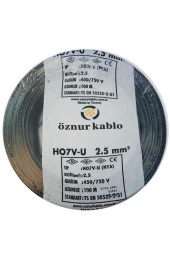 ÖZNUR 2,5 Nya Siyah Kablo 100 Metre - 1