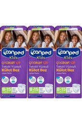 CANPED Kids Külot Bez 8-15 Yaş 27-57 Kg 3 X 8 Adet - 1