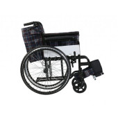 WİTRA E100 Standart Manuel Tekerlekli Sandalye Ekose Kumaş- Hasta Transfer Sandalyesi thumbnail 4