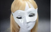 Beyaz Renk Masquerade Kostüm Partisi Venedik Balo Maskesi - 2