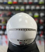 Sway Xbyc 917 Full Face Çene Açılır Güneş Vizörlü Motosiklet Kaskı XL Beden Beyaz - 4