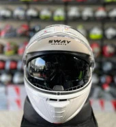 Sway Xbyc 917 Full Face Çene Açılır Güneş Vizörlü Motosiklet Kaskı XL Beden Beyaz - 6