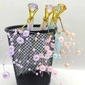 Elmas İncili Boncuklu 0.7 Versatil Kalem, Uçlu Kalem 1 Adet - Sarı thumbnail 2