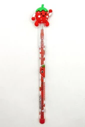 Çilek Desenli Yumurtlayan Kalem - 1 Adet thumbnail 1