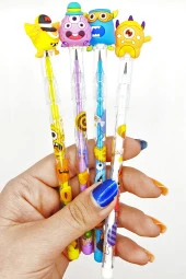 Sevimli Canavar Turuncu Yumurtlayan Kalem - 1 Adet thumbnail 2