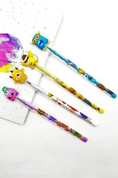 Sevimli Canavar Sarı Yumurtlayan Kalem - 1 Adet thumbnail 4