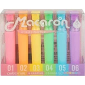 Macaron CS-H826 Pastel Renkli 6 Çeşitli Fosforlu Kalem Seti -  İşaretleyici Kalem Seti - 2