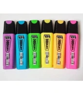 Neon Highlighter CS-H879 Renkli 6 Çeşitli Fosforlu Kalem Seti -  İşaretleyici Kalem Seti - 2