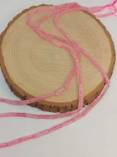Pembe Kuvars Taşı Silindir Kesim 4x12.5mm Dizi (49376) thumbnail 3