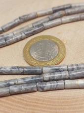 Jasper Taşı Silindir Kesim 4x12.5mm Dizi (49380) - 2
