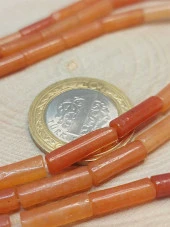 Akik Taşı Silindir Kesim 4x12.5mm Dizi (49390) thumbnail 2