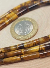 Kaplan Gözü Taşı Silindir Kesim 4x12.5mm Dizi (49394) thumbnail 2