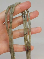 Labradorit Taşı Silindir Kesim 4x12.5mm Dizi (49396) thumbnail 1