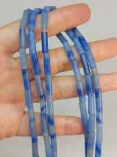 Mavi Aventurin Taşı Silindir Kesim 4x12.5mm Dizi (49398) thumbnail 1