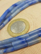 Mavi Aventurin Taşı Silindir Kesim 4x12.5mm Dizi (49398) thumbnail 2