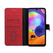 Samsung Galaxy A01 Kılıf FitCase Fabric Kapaklı Cüzdanlı - 9