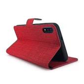 Samsung Galaxy A01 Kılıf FitCase Fabric Kapaklı Cüzdanlı - 10