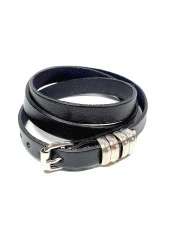 JTSS24DEB1453 JANTİ DERİ BİLEKLİK HAKİKİ DERİ 3 SIRA DOLAMALI AYARLANABİLİR BEDEN thumbnail 1