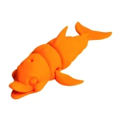 3D Hareketli Gülen Yunus Figürlü Oyuncak - Turuncu thumbnail 1