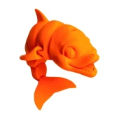 3D Hareketli Gülen Yunus Figürlü Oyuncak - Turuncu thumbnail 2