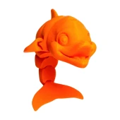 3D Hareketli Gülen Yunus Figürlü Oyuncak - Turuncu thumbnail 3