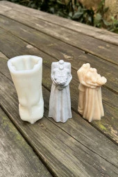 Gelin Damat Tekli Silikon Mum Kalıbı - 1