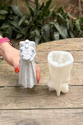 Gelin Damat Tekli Silikon Mum Kalıbı - 3