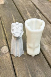 Gelin Damat Tekli Silikon Mum Kalıbı - 5