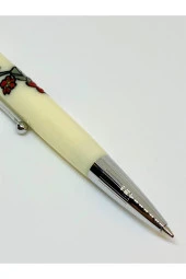 Red Flower Tükenmez Kalem White thumbnail 1