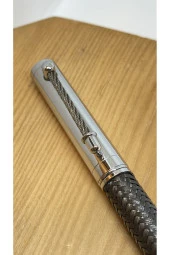 SİLVER LEATHER TÜKENMEZ KALEM SİLVER thumbnail 2