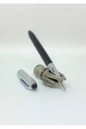 Siyah Zerafet Roller Kalem Black Silver thumbnail 1