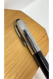 Siyah Zerafet Roller Kalem Black Silver thumbnail 3