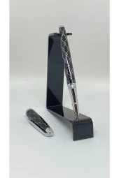 Black Canvas Roller Kalem Black Silver - 2