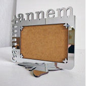 Anneler İçin Gümüş Aynalı Pleksi Fotoğraf Çerçevesi Canım Annem - 1
