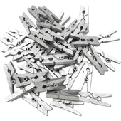 100'lü Gümüş Ahşap Mandal 2.5cm (10'lu Paket-1000 Adet) - 1