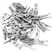 100'lü Gümüş Ahşap Mandal 2.5cm (10'lu Paket-1000 Adet) - 2