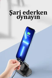 Qpen EH176 360° Ayarlanabilir Katlanabilir Masaüstü Telefon Tutucu thumbnail 3