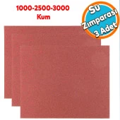 Far Temizleme Parlatma Su Zımpara Seti A4 Boyutunda 1000-2500-3000 Kum (3 Adet) - 1
