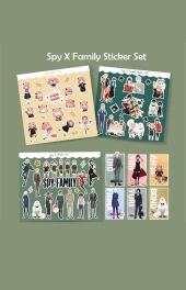 SpyXfamily 4 Farklı Sticker Set Etiket Kağıdı-Anya - Loid - Yor -Bond - Yuri - Fiona- - 1