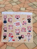 SpyXFamily 4 farklı Sticker Seti *Parlak Kağıt*-Anya - Loid - Yor -Bond - Yuri - Fiona- thumbnail 8