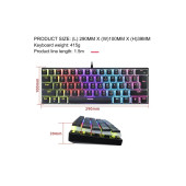 valkyrie Valkyrie Blue Switch Mekanik Oyuncu Klavye - 61key Full Rgb Pudding Keycap Mavi Tuş Hxsj L7 - 2