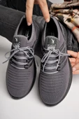 Muggo Montag Garantili Günlük Ortopedik Kaymaz Taban Bağcıklı Çizgili Erkek Sneaker Spor Ayakkabı - 3
