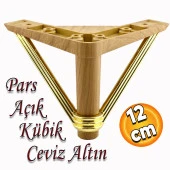 Pars Lüks Mobilya Oturma Grubu Kanepe Sehpa TV Ünitesi Koltuk Ayağı Baza Ayakları Açık Ceviz 12 cm thumbnail 1