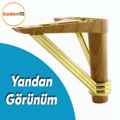 Pars Lüks Mobilya Oturma Grubu Kanepe Sehpa TV Ünitesi Koltuk Ayağı Baza Ayakları Açık Ceviz 12 cm thumbnail 3