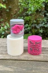 Babalar Günü Silindir Silikon Mum Kalıbı thumbnail 1