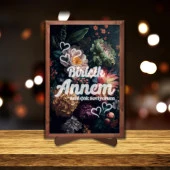 Veraart Işıklı Pleksi Çiçek Temalı Sürpriz Tablo Dekoratif Ayaklı Biblo Anneler Günü Hediyesi - 5