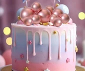 PASTA SÜSLEME TOPU YALDIZLI ROSE GOLD thumbnail 3